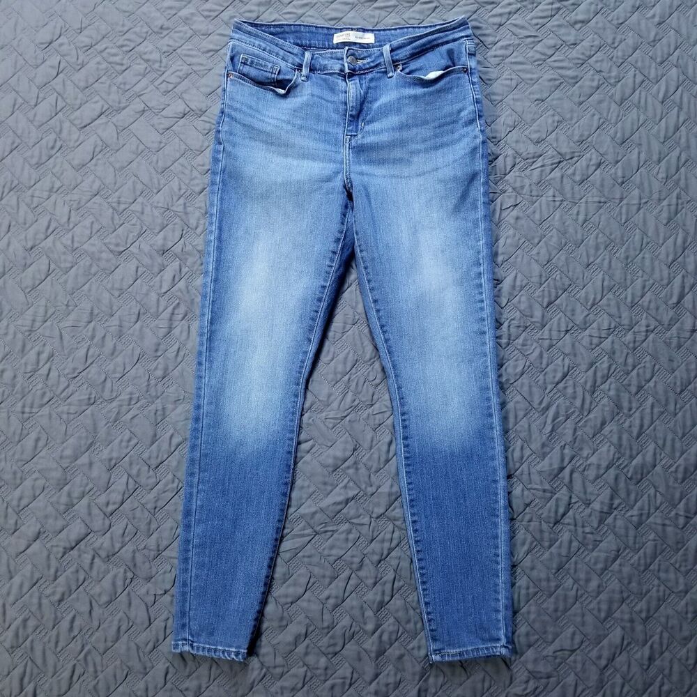 Signature By Levis Jeans Womens 8M 29x30 Blue Mid Rise Skinny Medium Wash Denim